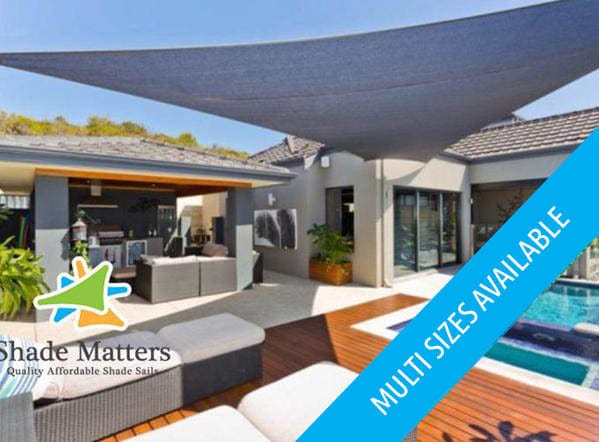 shadematters.com.au Home & Garden Grey Right Angle Triangle Shade Sail
