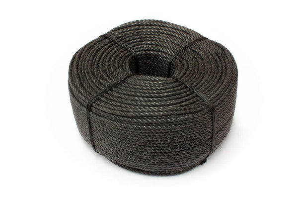 Rope & Twine Rope and Twine 6mm X 250m PP Black Rope (Medium Laid)