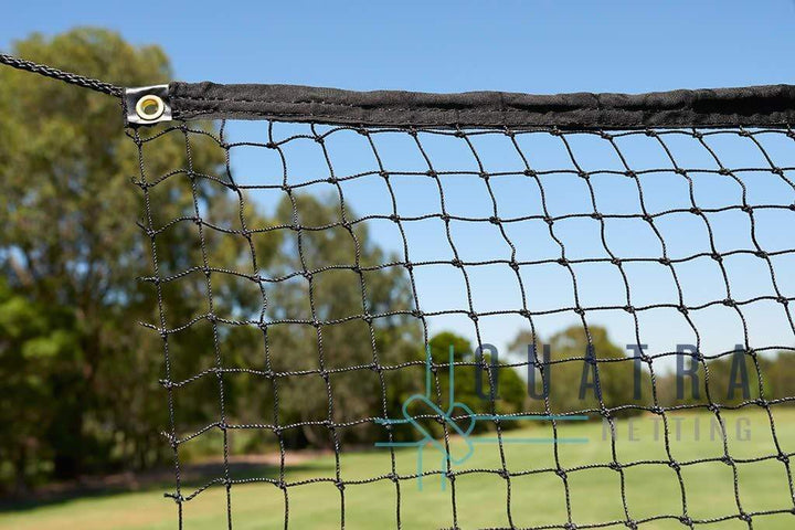 Quatra Sports Netting Pre-Made Net: 40mm SQ 36Ply / Webbing & Eyelets (Multiple Sizes)