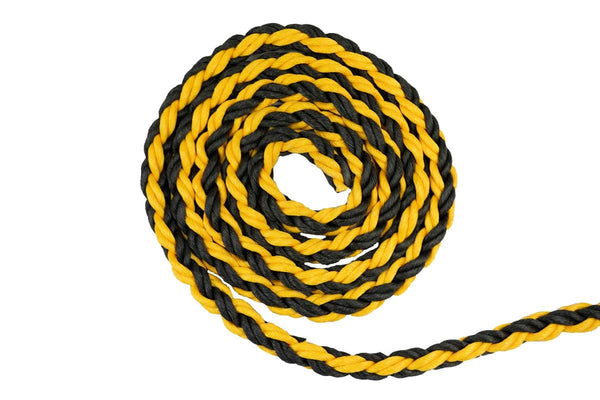 Donaghys 40mm - Yellow/Black Tiger Mooring Rope (By-the-meter)