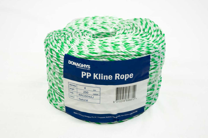 Rope Central 4mm x 250m (Natural/Green fleck) PP Kline