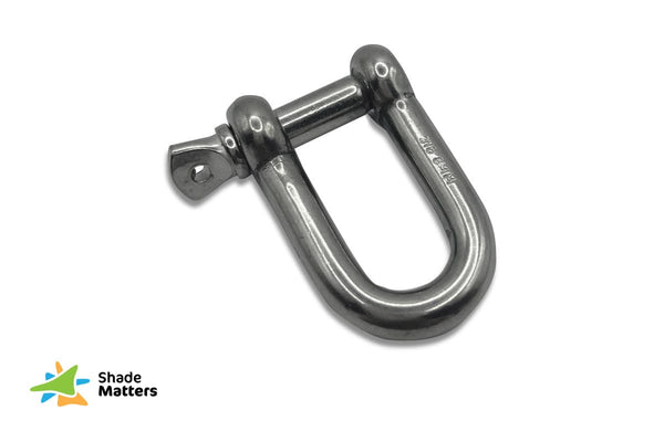 shadematters.com.au Hardware Stainless Steel 8mm 316 Marine Grade D Shackle For Shade Sail, Boat