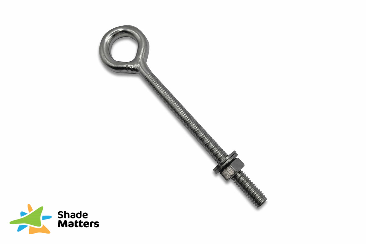 shadematters.com.au Hardware Stainless Steel 8mm 316 Marine Grade Eyebolt For Shade Sail