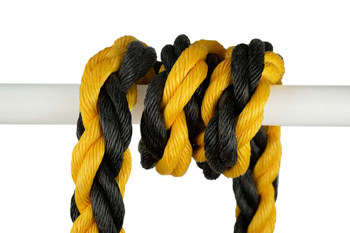 Rope Central Rope and Twine 40mm x 220m Yellow/Black Tiger Mooring Rope