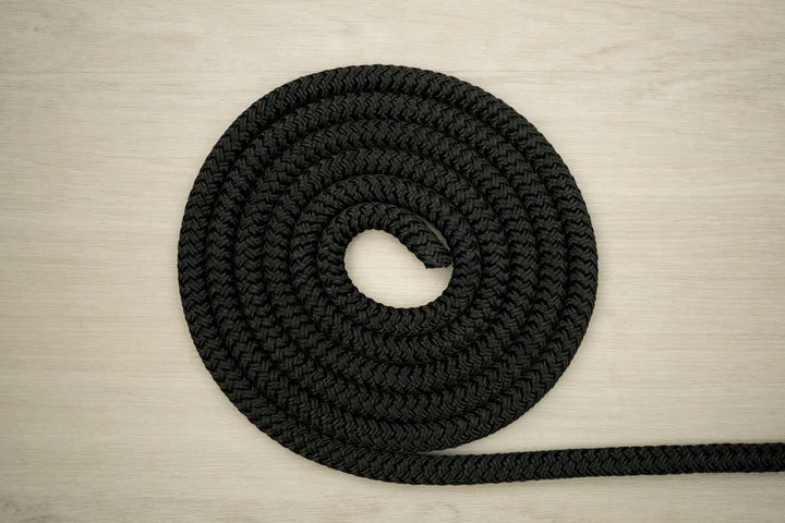 Rope Central Rope and Twine 8mm / Black Double Braided Polyester (By-the-meter)