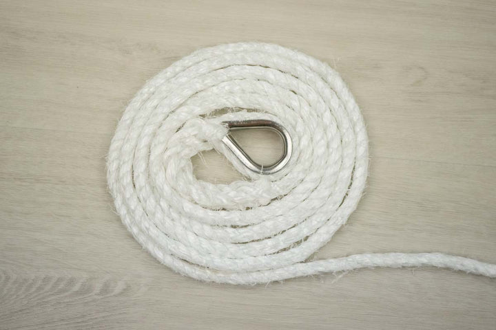 Rope Central Rope and Twine 8mm x 50m CW Thimble Anchor Pack PE Silver Rope