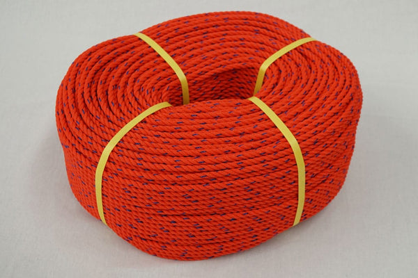 Hardwearing Orange Polypropylene Rope