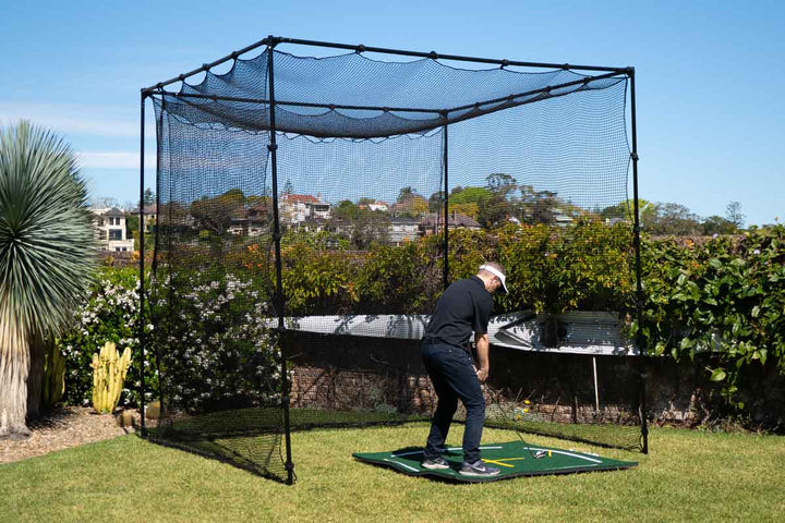 Quatra Sports Cages Golf Practice Cage 3m x 3m Steel Frame