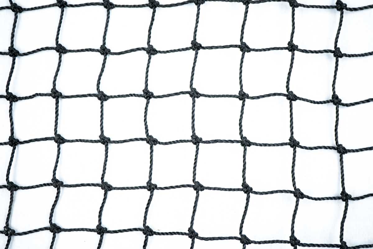 Quatra Sports Netting 100m (H) x 5.5m (L) - BLACK Pre-Made Sports Net: 40mm SQ - 60ply (Multiple Sizes)