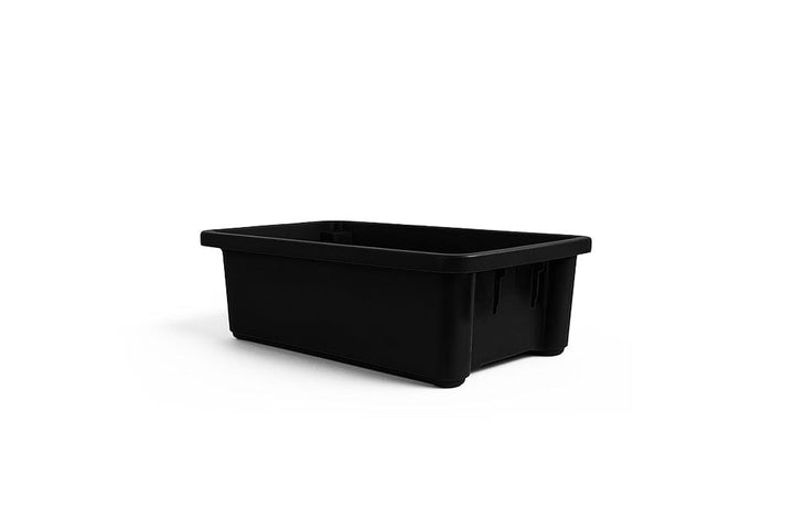 0 Storage Crates Black Plastic Tubs 645mm x 413mm x 210mm