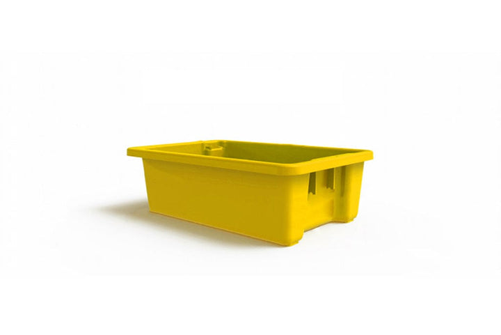 0 Storage Crates Yellow Plastic Tubs 645mm x 413mm x 210mm