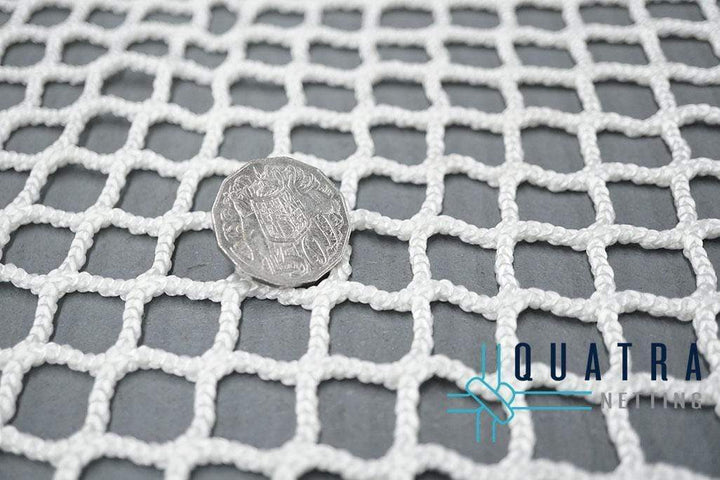 Quatra Golf Practice Nets Safety Net 10m x 4m Knotless Polyester 22mm 200Ply / 3.5mm - WHITE