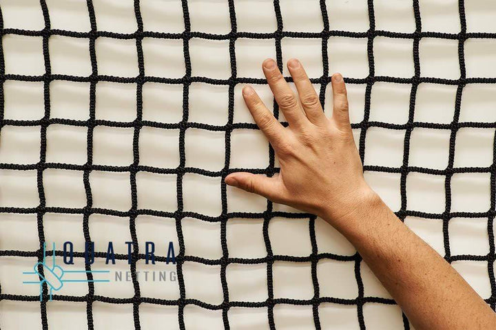 Quatra Safety Netting 10m x 4m : Knotless Polyester 50mm 240Ply / 5.0mm