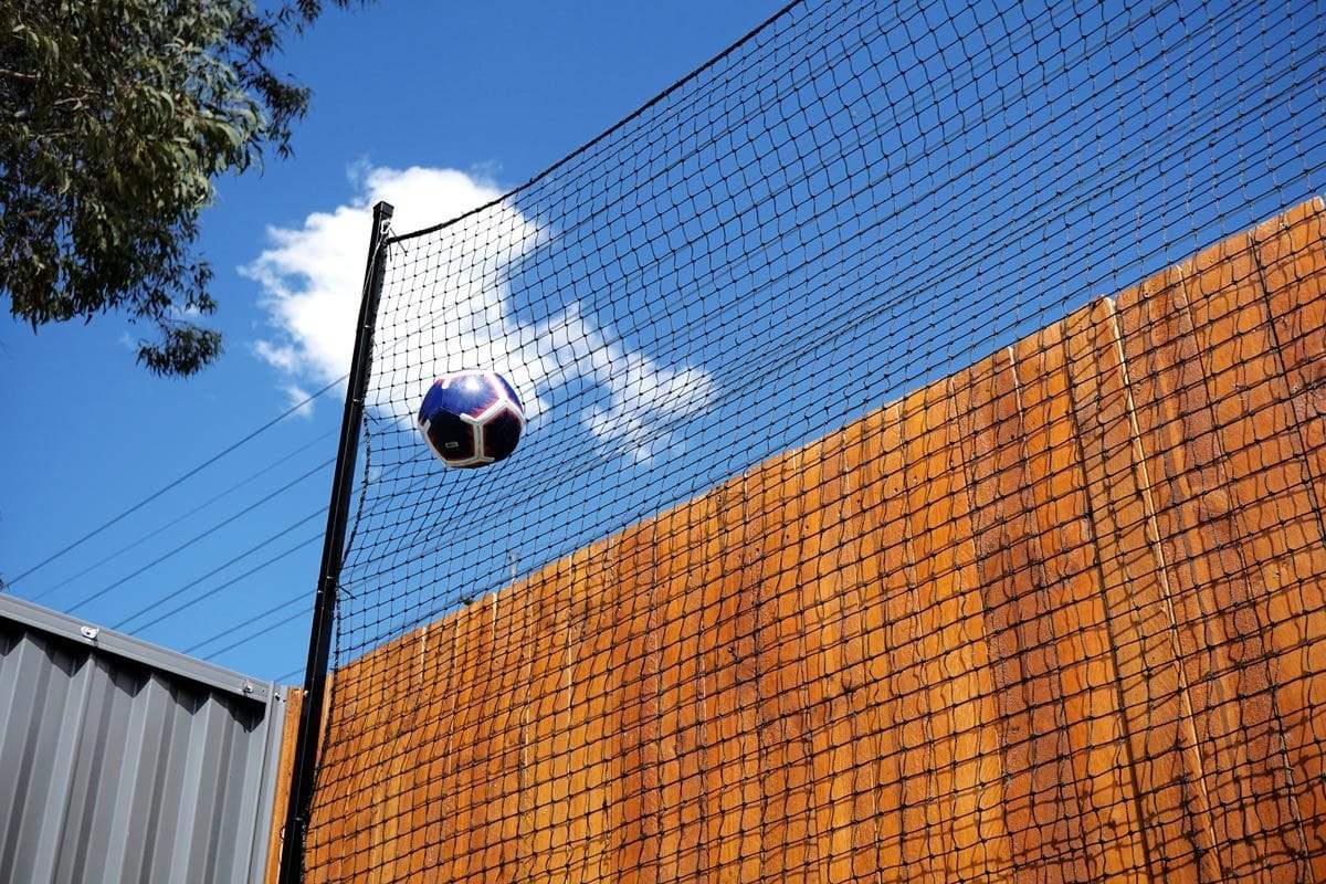 Ball Stop Barrier Nets with 2 Support Posts - 100mm sq (Multiple Sizes ...