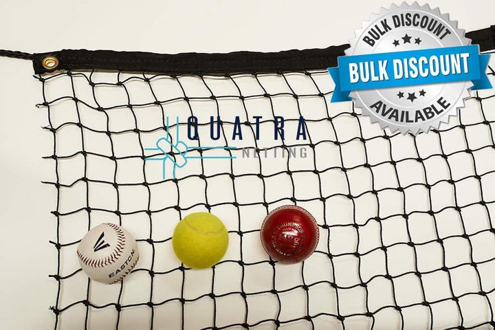 Quatra Sports Netting Baseball / Softball Pre-Made Net: 40mm SQ 36Ply / Webbing & Eyelets (Multiple Sizes)
