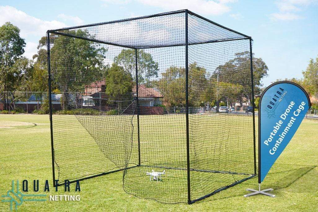 Quatra Sports Netting Portable Drone Containment Cage: 3m x 3m