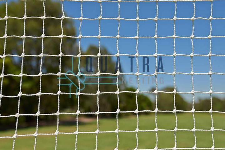 Quatra Sports Netting White / 5m Chicken Fence Netting by-the-metre: 40mm SQ 48Ply / 2.5mm Diameter