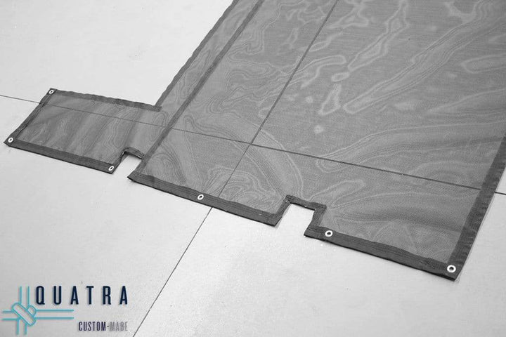 Quatra Ute Netting Custom Size Mesh-Guard Net W/- Webbing , Eyelets, Bungee & Clips (Max 4m L x 2.8m W)